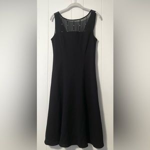 Evan Picone Illusion Neck Cocktail Dress